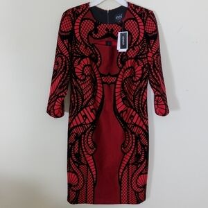 -ECI Black & Red Women's Size 10 Dress